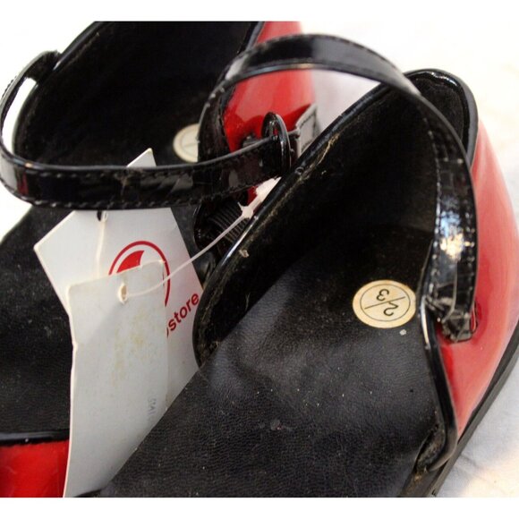 Disney Store Minnie Mouse Red Glitter Shoes Bow  Strap Dress Up Patent Leather - Picture 13 of 13